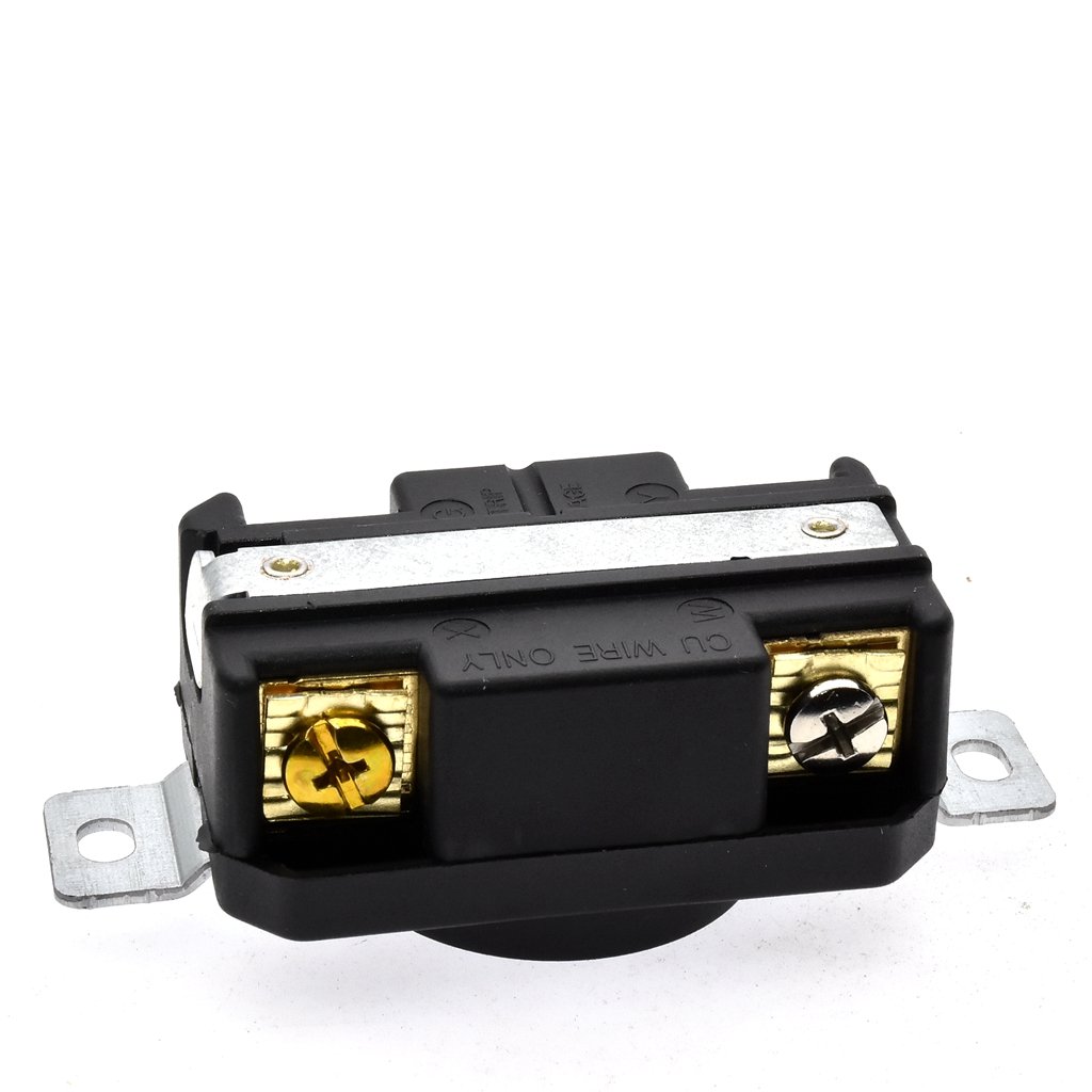 Black American 30A 1250V/250V NEMA L14-30P L14-30R US 4-hole anti-off industry power plug socket inline wire connector