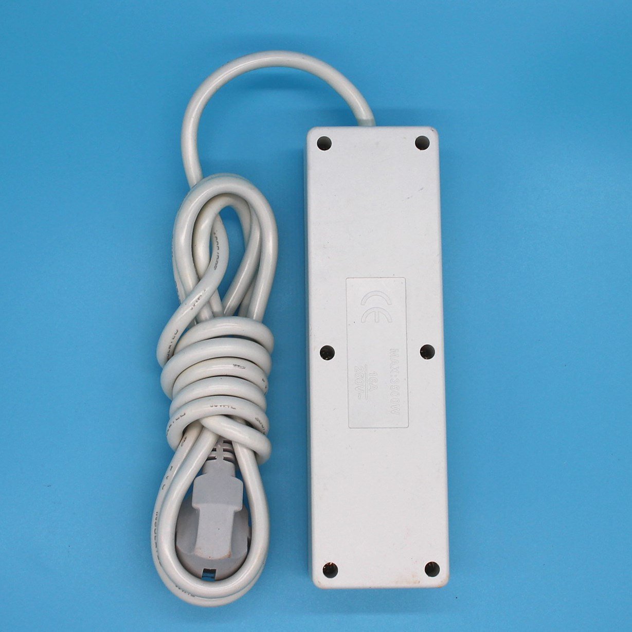 Euro 3 way socket with plug extension with switch smart power strip