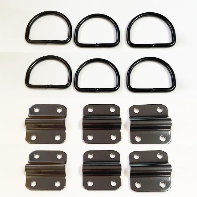 Trailer Floor Tie Downs Rope Ring Tie Down Anchor Galvanized Steel Surface Mount tie down point rings 2300 lbs Capacity