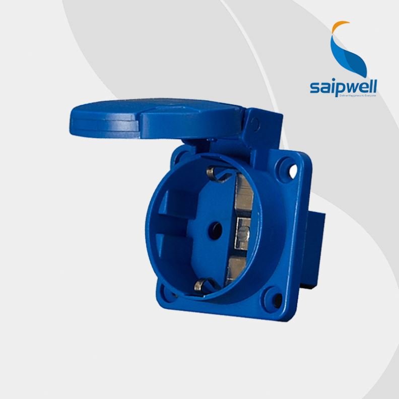 Electrical European Plug And Socket Plastic Male Female SCHUKO Industrial Plug And Socket Power Cable Plug
