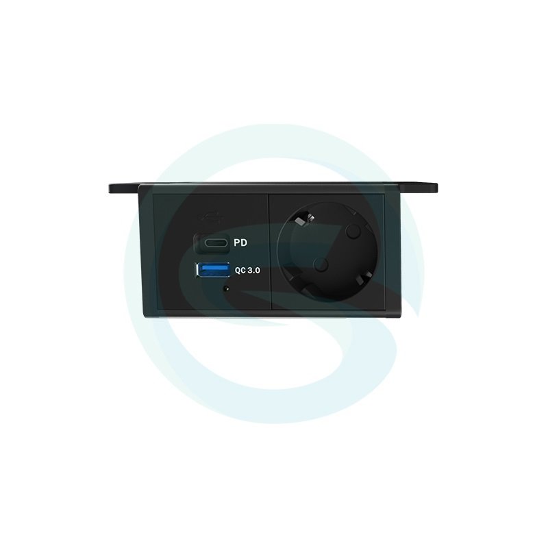 New UK EU Power Plug Office Room Interconnection Box Under Table Bar Socket Under Desk Outlet for Extension Connection