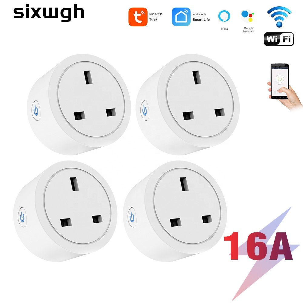 Zigbee Socket UK wifi Plug realizes Whole-house intelligence by Zigbee Hub gateway control supports Google Home Alexa