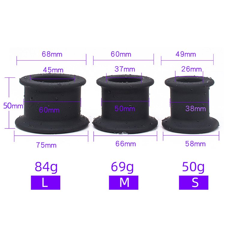 3 Piece Black Silicone Vagina Expanding Big Massager Male Hollow Anal Sex Toys Butt Plug for Women