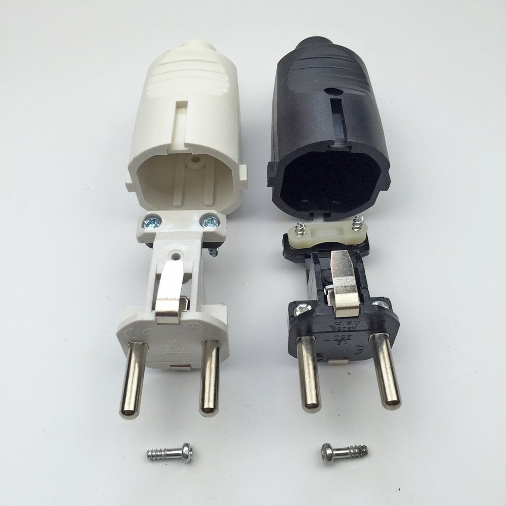 European standard assembled plug European power plug detachable German plug