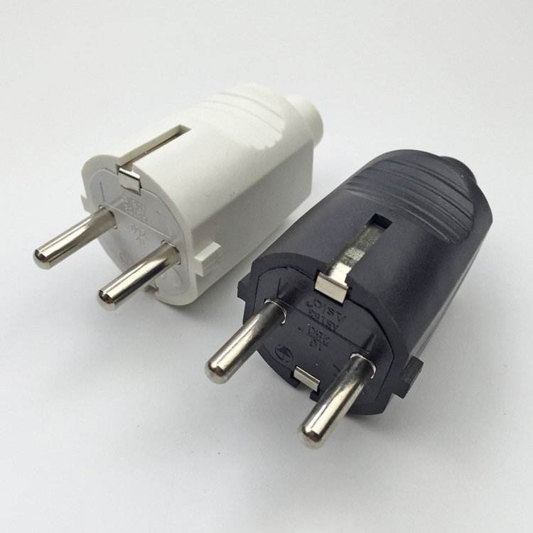 European standard assembled plug European power plug detachable German plug