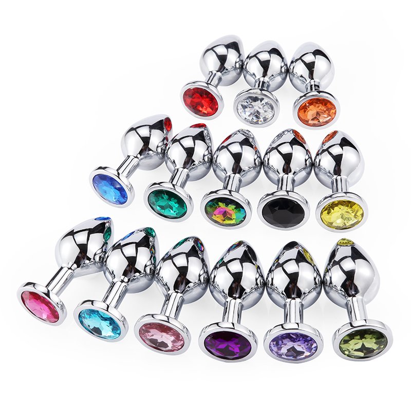 Aluminium Alloy 13 colors Anal plug metal womens anal plugs