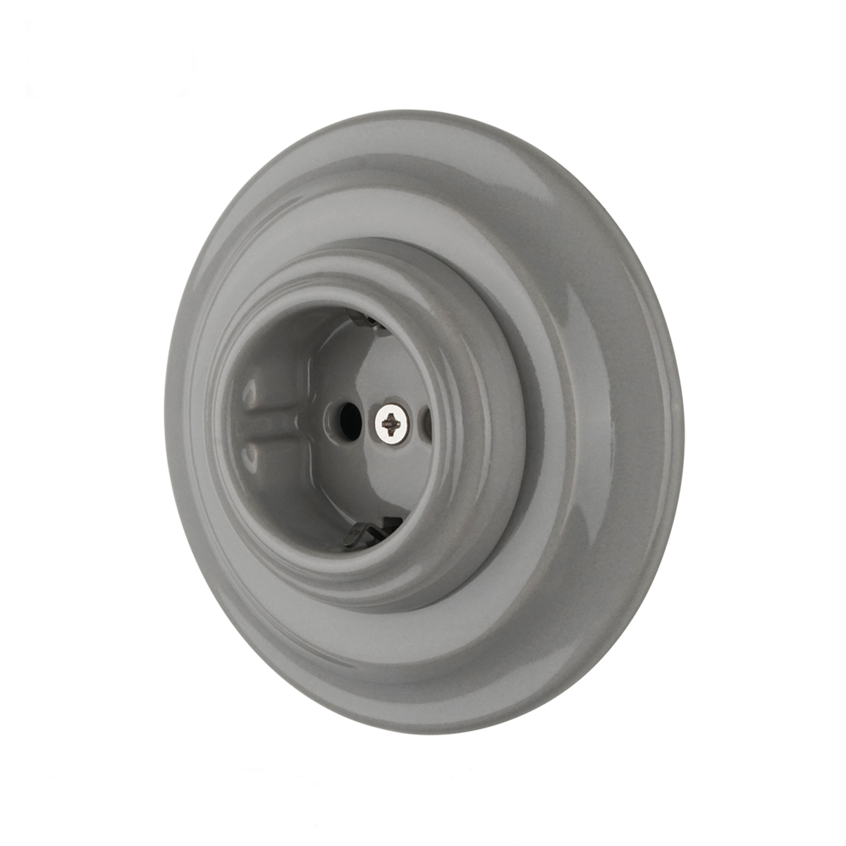 Best selling ceramic EU socket,flush mounted porcelain wall sockets,retro electric plug socket