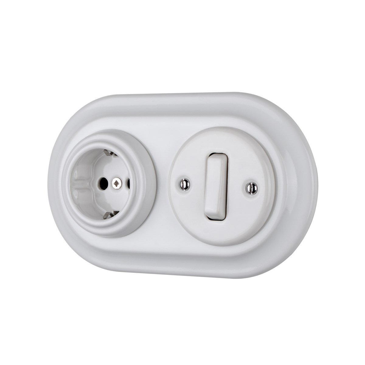 Best selling ceramic EU socket,flush mounted porcelain wall sockets,retro electric plug socket