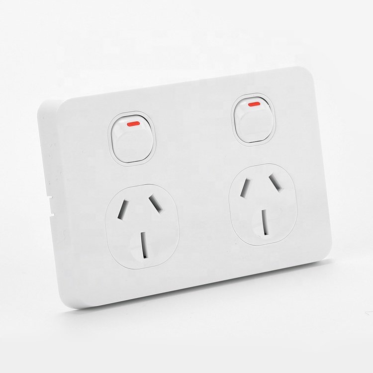 IGOTO Manufacturer Wholesale Wall Electric Switch SAA 10A Australian GPO Outlets Single Socket Outlet Double Pole Power Points
