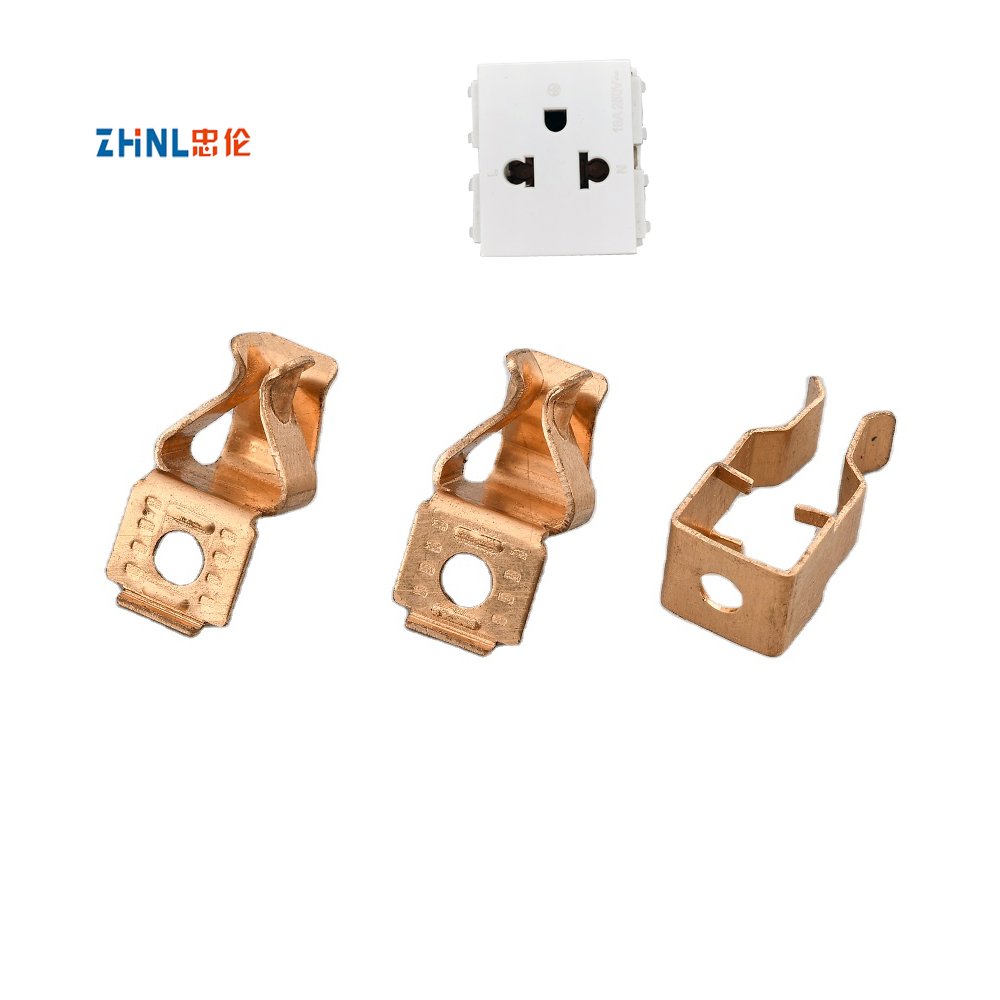 Customized US Power Strip Brass Part Electric Switches and Plugs Parts Socket Terminal Electric Switch Accessories Contact Brass