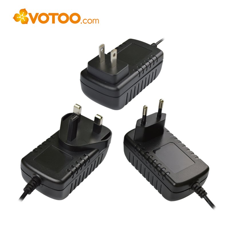 AC DC Adapter Power Supply 5V 9V 12V 24V Wall Plug UK US EU AU for LED Light and Electronic Equipment Charging PC Material