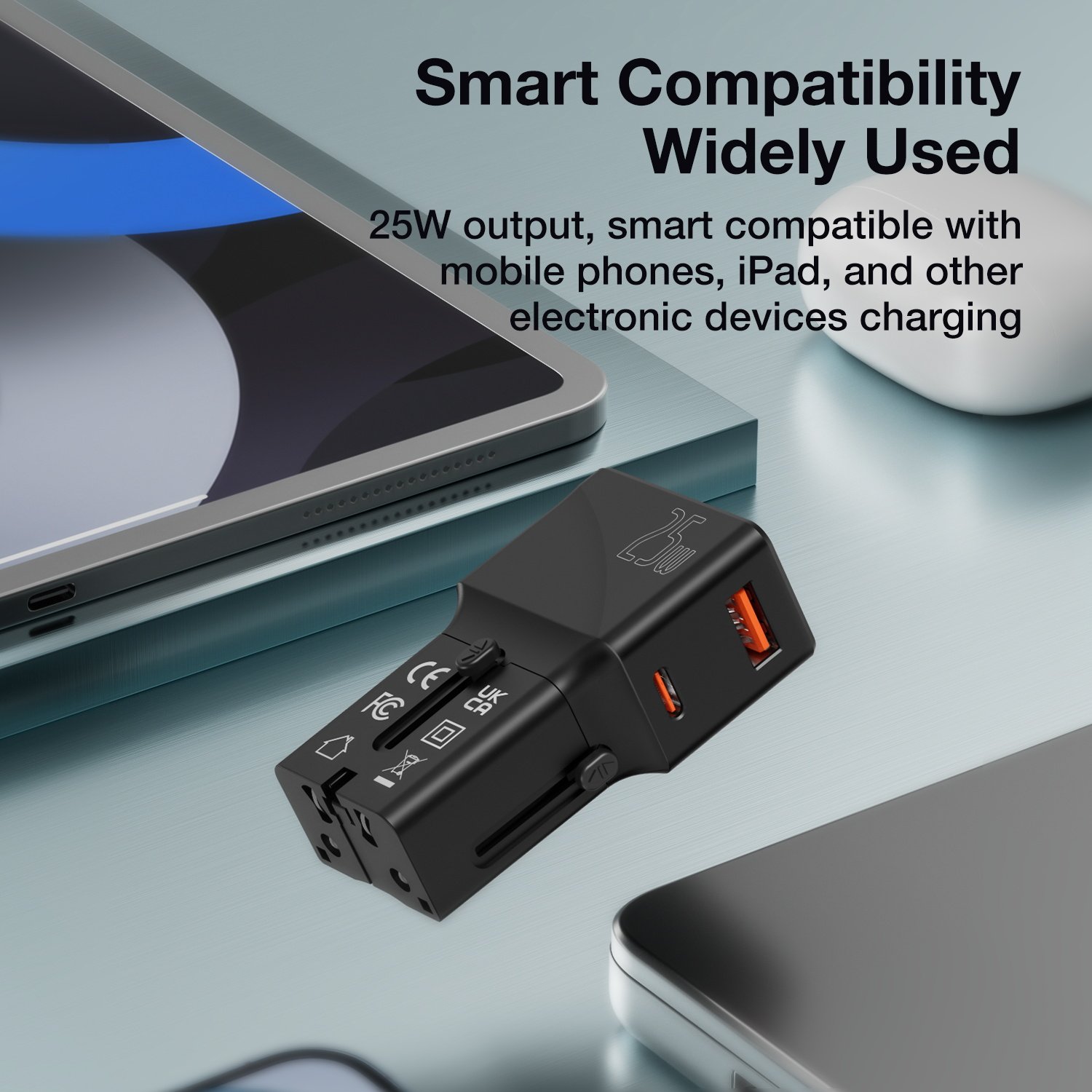 Wontravel New Trend International Power Adaptor Multiple Plug USB 25W PD Quick Charger Pocket Universal Travel Adapter