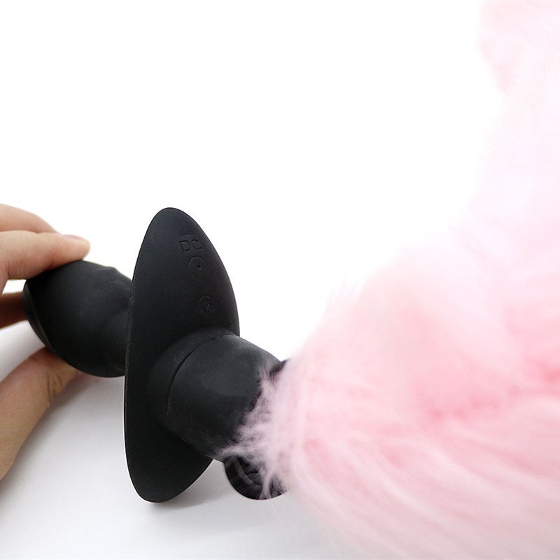 Remote Control Vibrating Anal Plug Vagina Butt Plug Rotation Anal Vibrator Vibration Silicone Anal Plug Fox Tail for Women