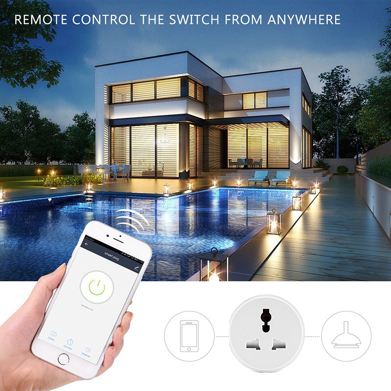 Tuya Smart Life 10A Wifi Smart Socket Plug Outlet