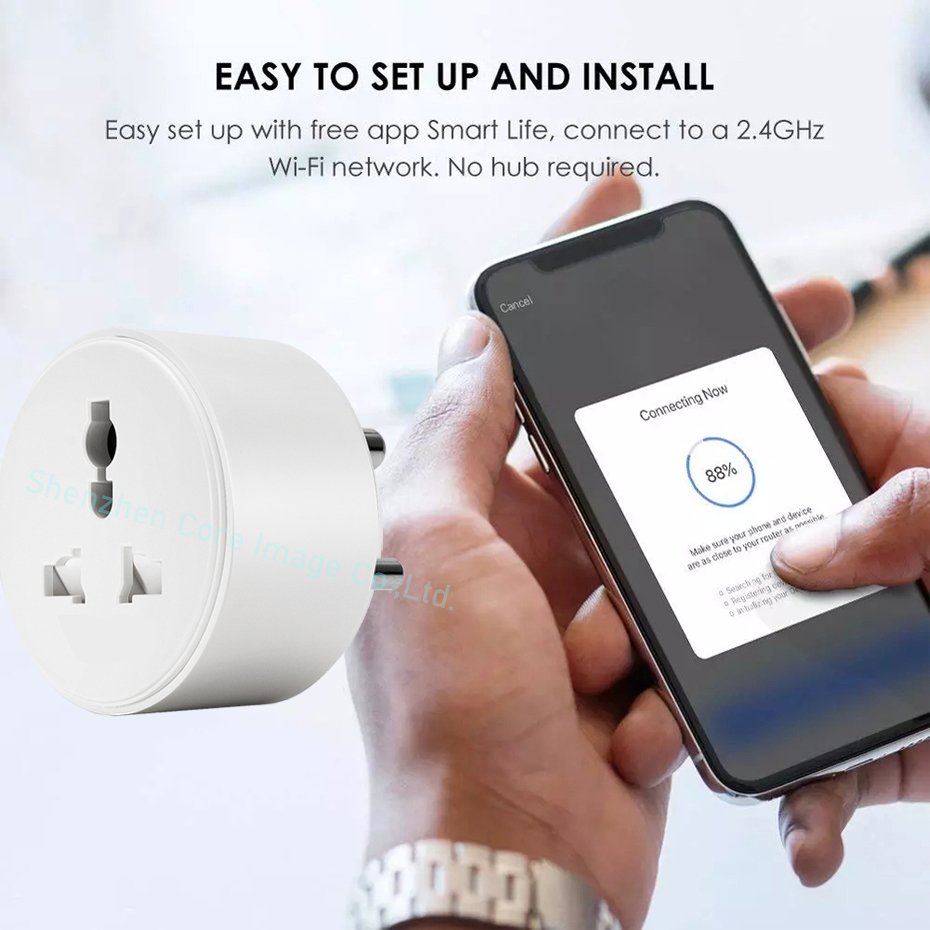 Tuya Smart Life 10A Wifi Smart Socket Plug Outlet