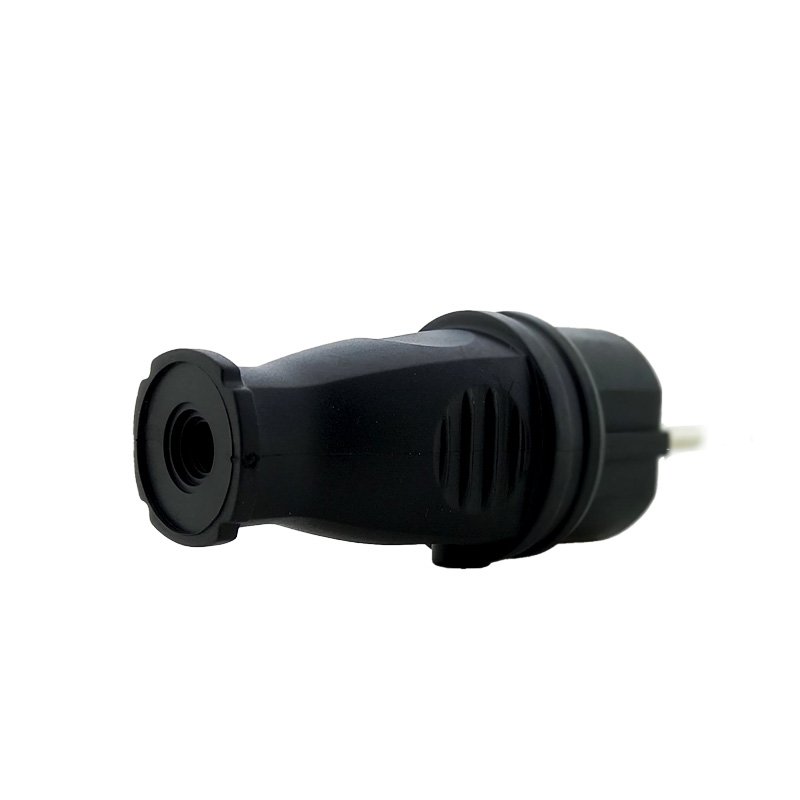 Hot Sale 16A Black Rubber Plug Straight With Grounding IP44 220V For Industrial Application EU/UK/US Plug Standard Wholesale