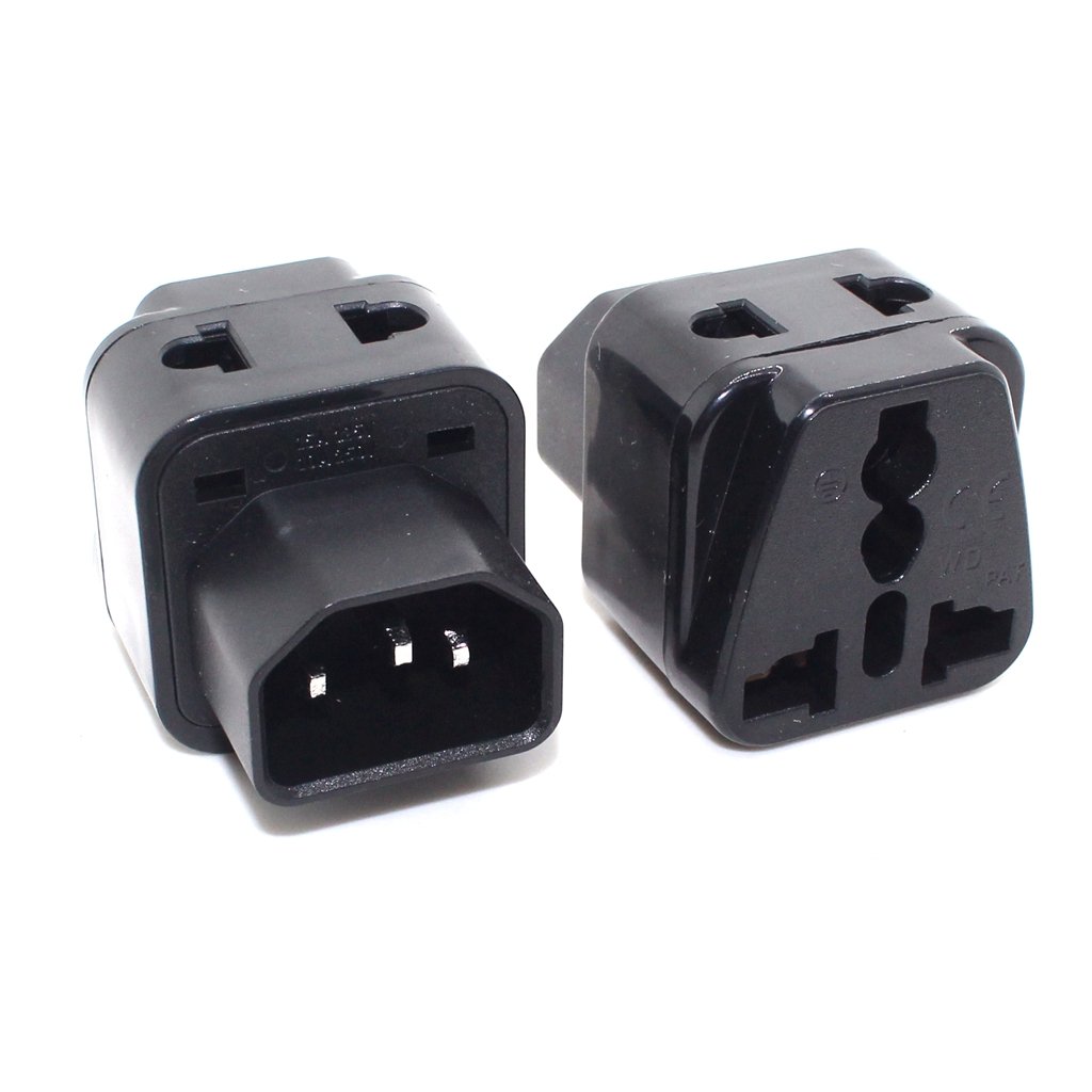 IEC 320 C14 UPS Power Connector Plug, 10A 250V Universal Female AU/US/UK/EU Socket To C14 Male Converter Power Adapter