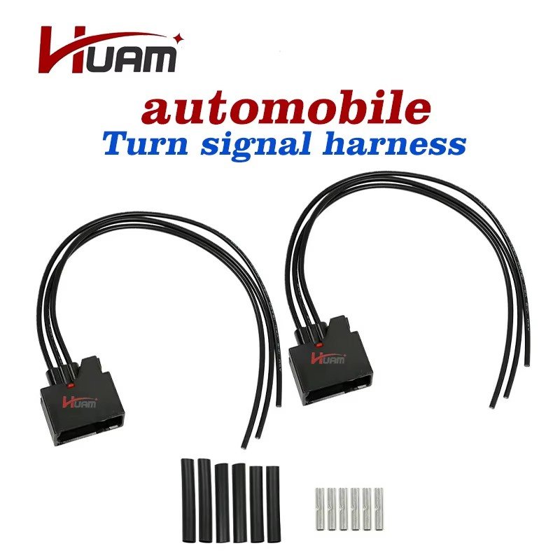 68065016AB/68226719AAFront Turn Signal Light Connector Plug Harness Compatible with Jeep Wrangler JK 2007-2018 Replace