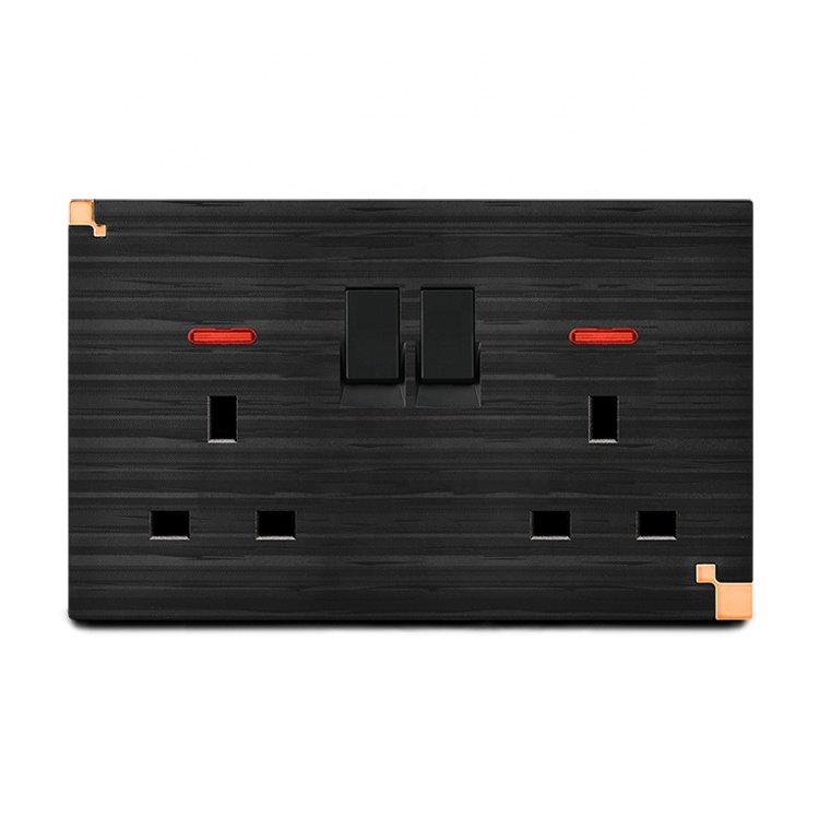 Honyar Electrical 13A 250V Single British Standard Power Plug Outlet 86Type 13 amp Switched Socket