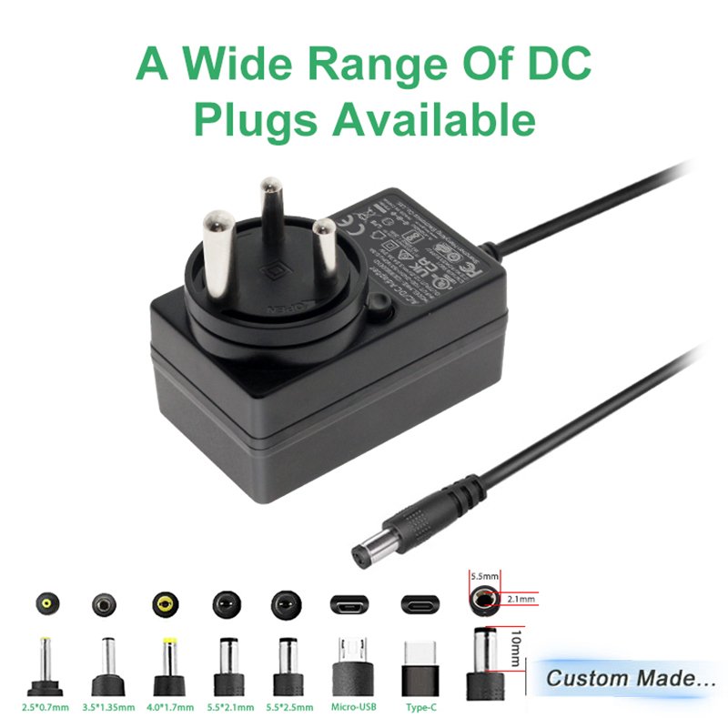 Merryking interchangeable plug ac dc 5v 5a 9v 3a 12v 2.5a 15v 2a 24v 1.5a universal power adapter 30w