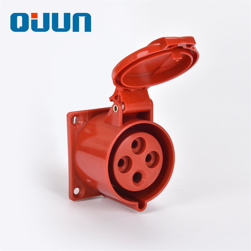 Manufacture 40a Industrial Plug Quick Socket Promotion High Quality Chinese OEM Red Wall Socket Industrial Noodle Machine Socket