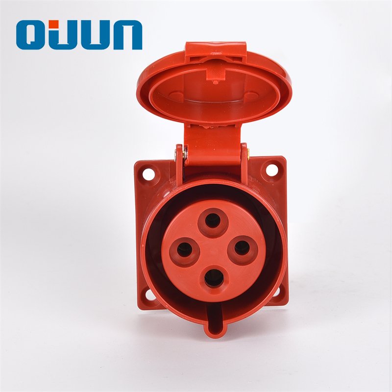 Manufacture 40a Industrial Plug Quick Socket Promotion High Quality Chinese OEM Red Wall Socket Industrial Noodle Machine Socket