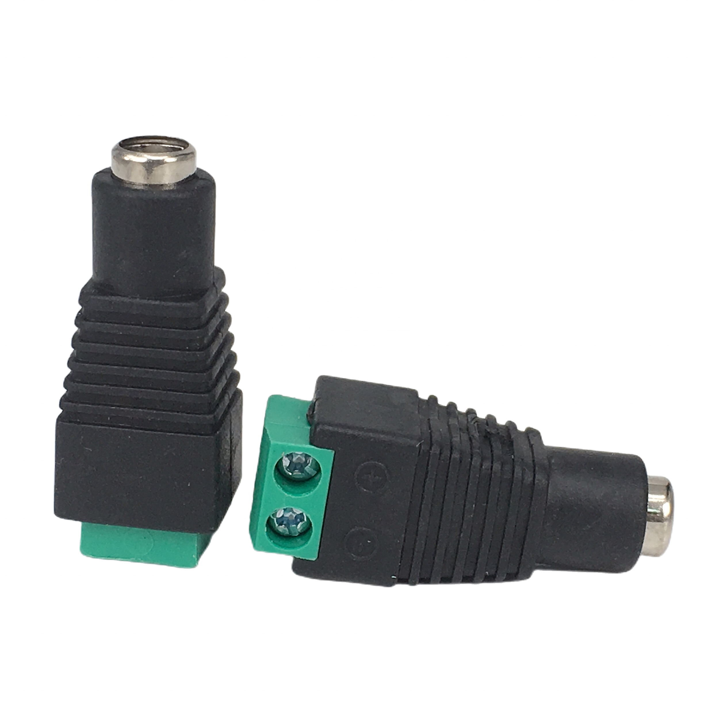 Factory price male DC Power 5.5*2.1mm Connector Jack Plug to 2 Pin Solderless screw for cctv camera