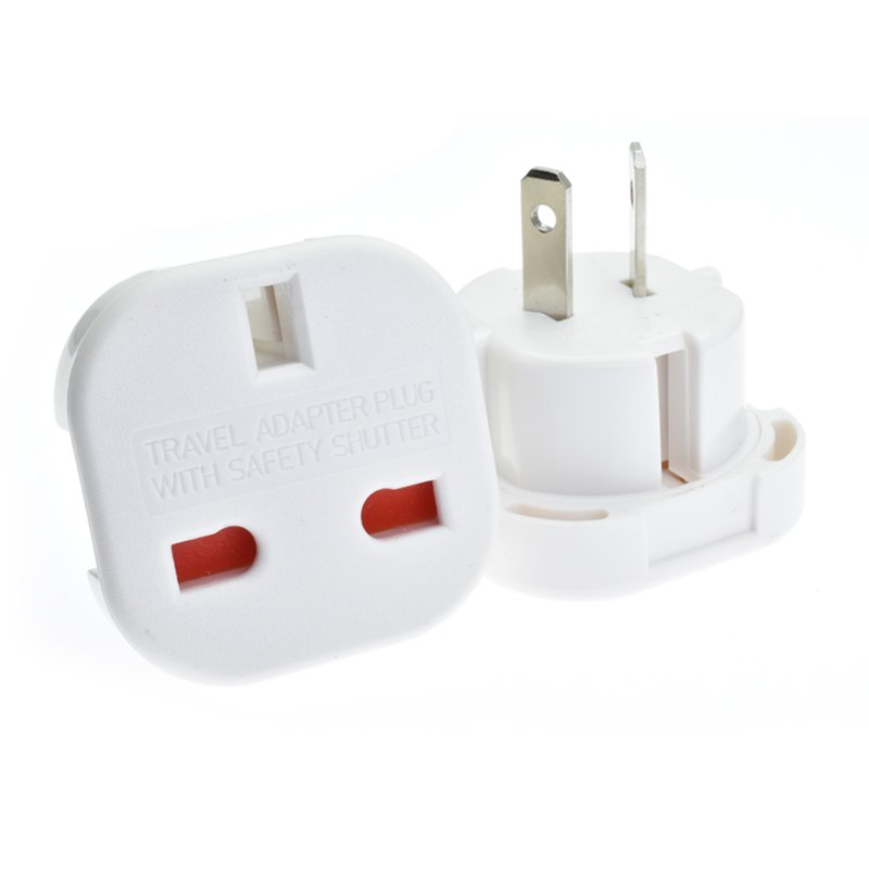 Free logo print UK to CN Japan US plug adapter converter 3 Pin To 2 Pin Type-G to America Australia travel Converter Rotated Pin
