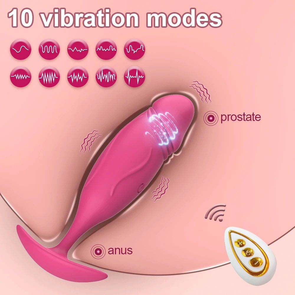 APP wireless remote control telescopic strong vibration simulation penis vibrator adult sex toys couple resonance plug