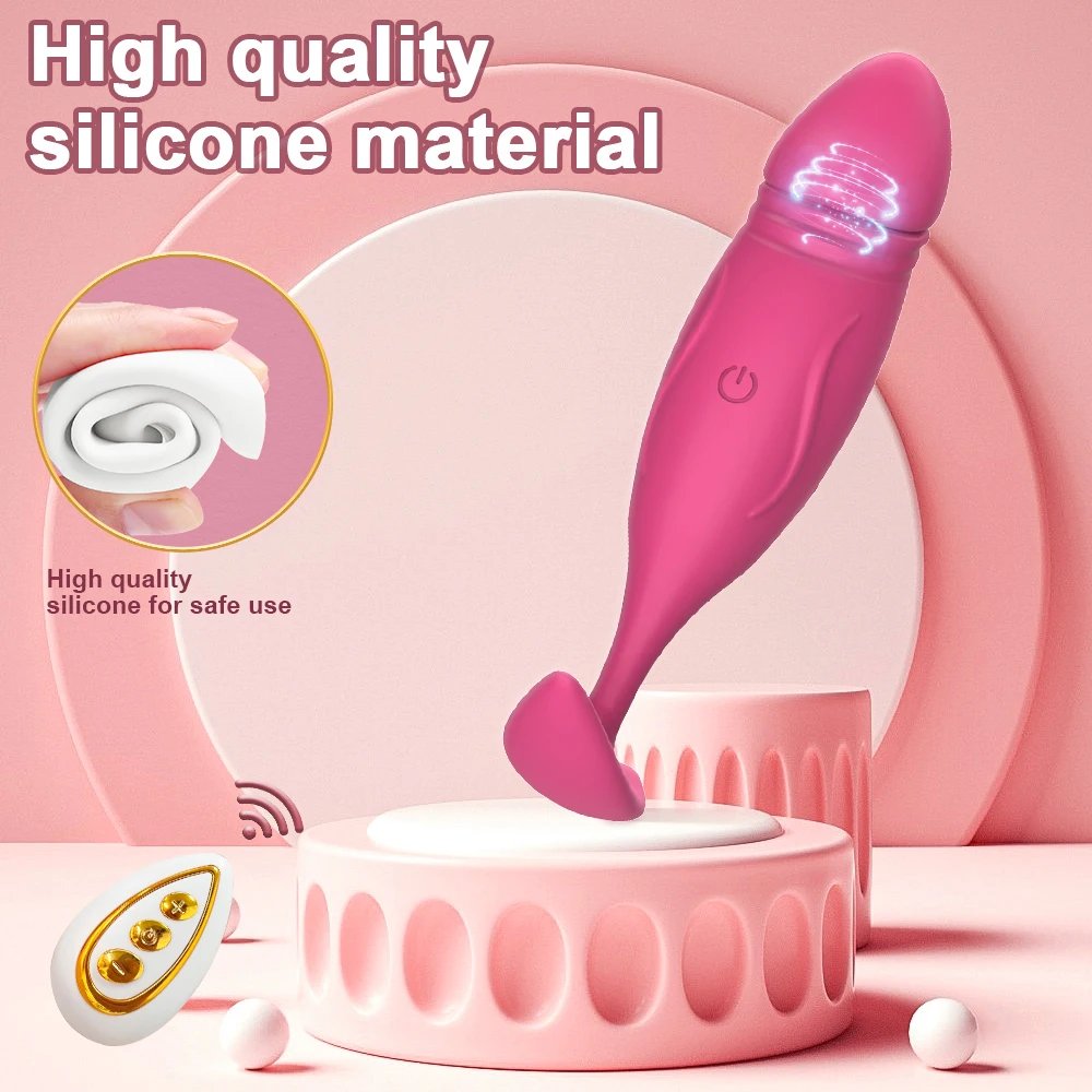 APP wireless remote control telescopic strong vibration simulation penis vibrator adult sex toys couple resonance plug