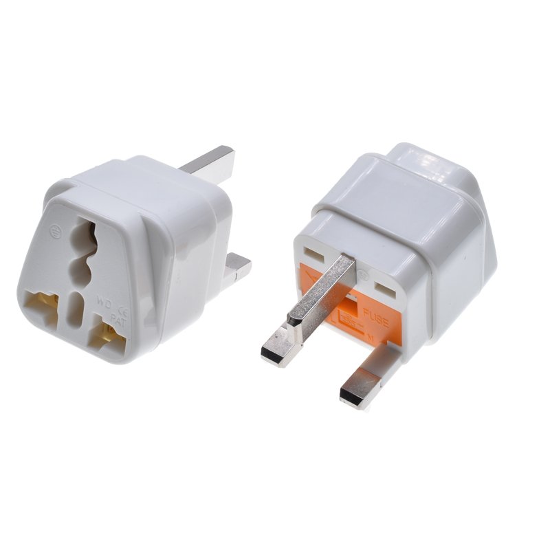 Universal to UK plug adapter 13A 250V Built-in fuse Multifunction EU USA AU to England Type-G 3 pins AC Power Travel Converter