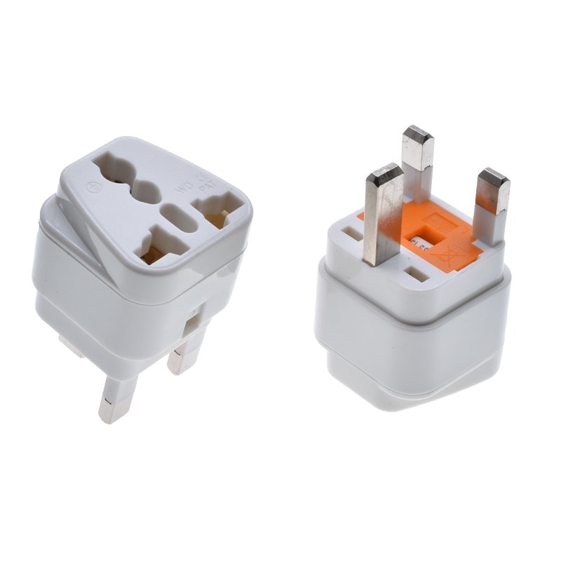 Universal to UK plug adapter 13A 250V Built-in fuse Multifunction EU USA AU to England Type-G 3 pins AC Power Travel Converter