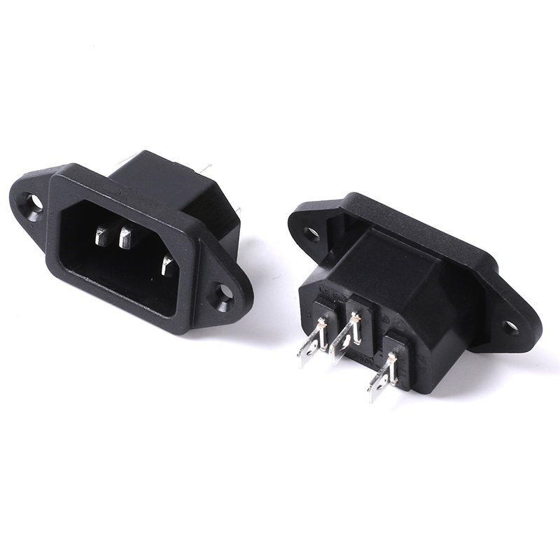 TUV Approved 0717-2S Inlet Switch Two Replaceable Fused 10A 250V IEC C14 AC Power Entry Module Electrical Plug Type