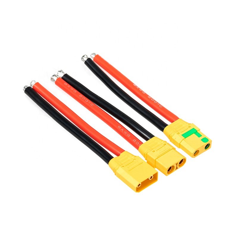 Original Amass Banana Plug Black XT60 12AWG XT 90 Antispark XT90 XT90H XT90/30/60 Energy Connector Wire Harness Cable Assembly