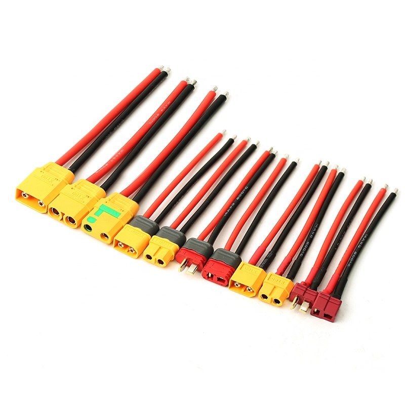 Original Amass Banana Plug Black XT60 12AWG XT 90 Antispark XT90 XT90H XT90/30/60 Energy Connector Wire Harness Cable Assembly
