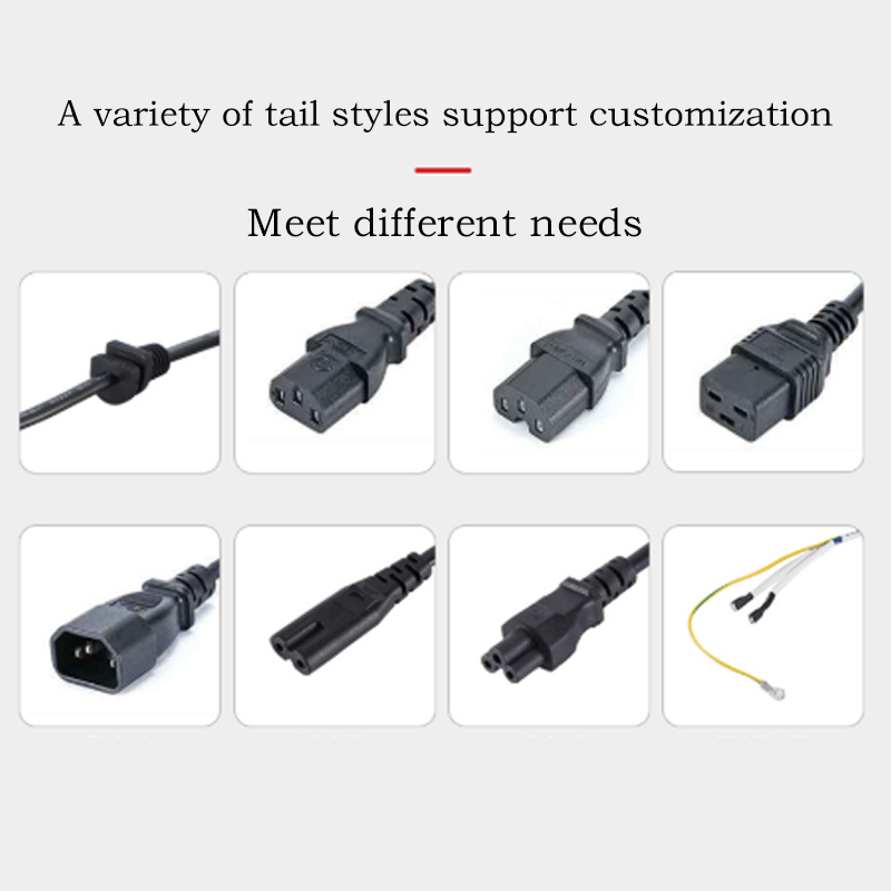 American three-plug power cord, ETL American PVC flame retardant sheath, square plug, power cord for electrical equipment