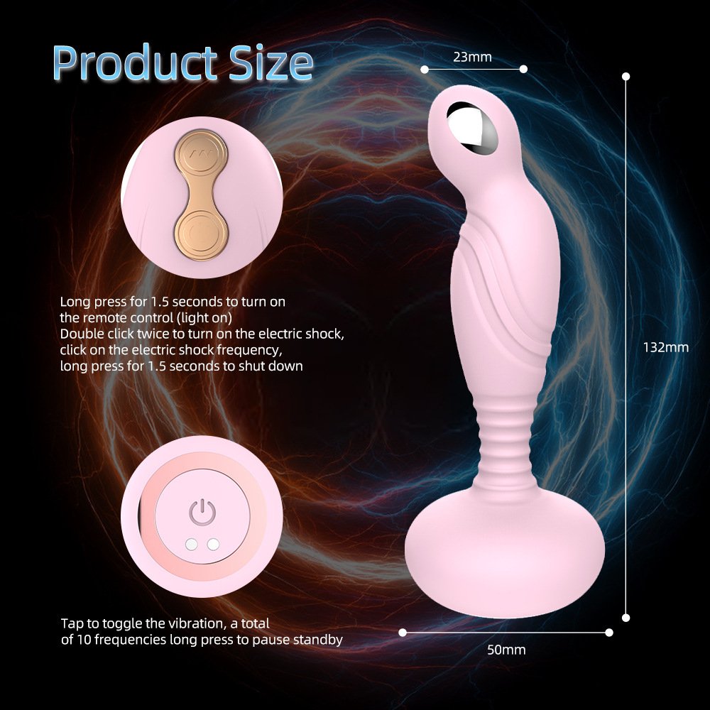 hot sale G-spot 10 frequency vibration Posterior anal plug vibrator Wireless remote control Men Anal toys