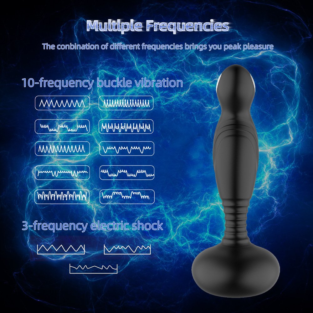 hot sale G-spot 10 frequency vibration Posterior anal plug vibrator Wireless remote control Men Anal toys
