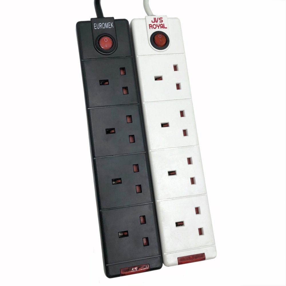 Customized Uk 4 Way Switches and sockets electrical outlet power Extension board & Cable Plug Socket