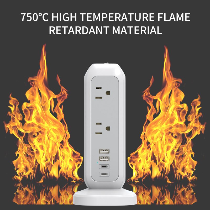 Worldplug Multi Plug USA Surge Protector Tower Power Strips Electric Extension Socket