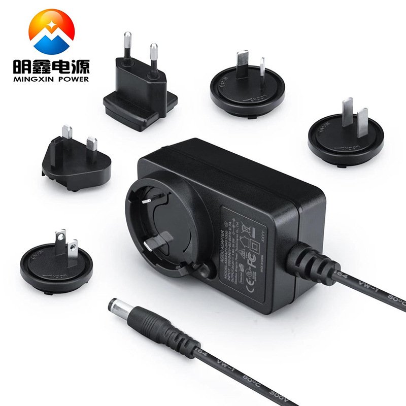 12V2A Power Supply EU UK US AU Interchangeable Plug Power Adapter ETL UKCA SAA CE GS CB RoHS ERP6