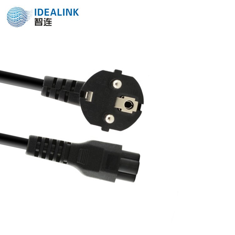 High Quality Retractable Extension 3 Pin Ac Power Cord Cable Eu Power Cord plug For Computer