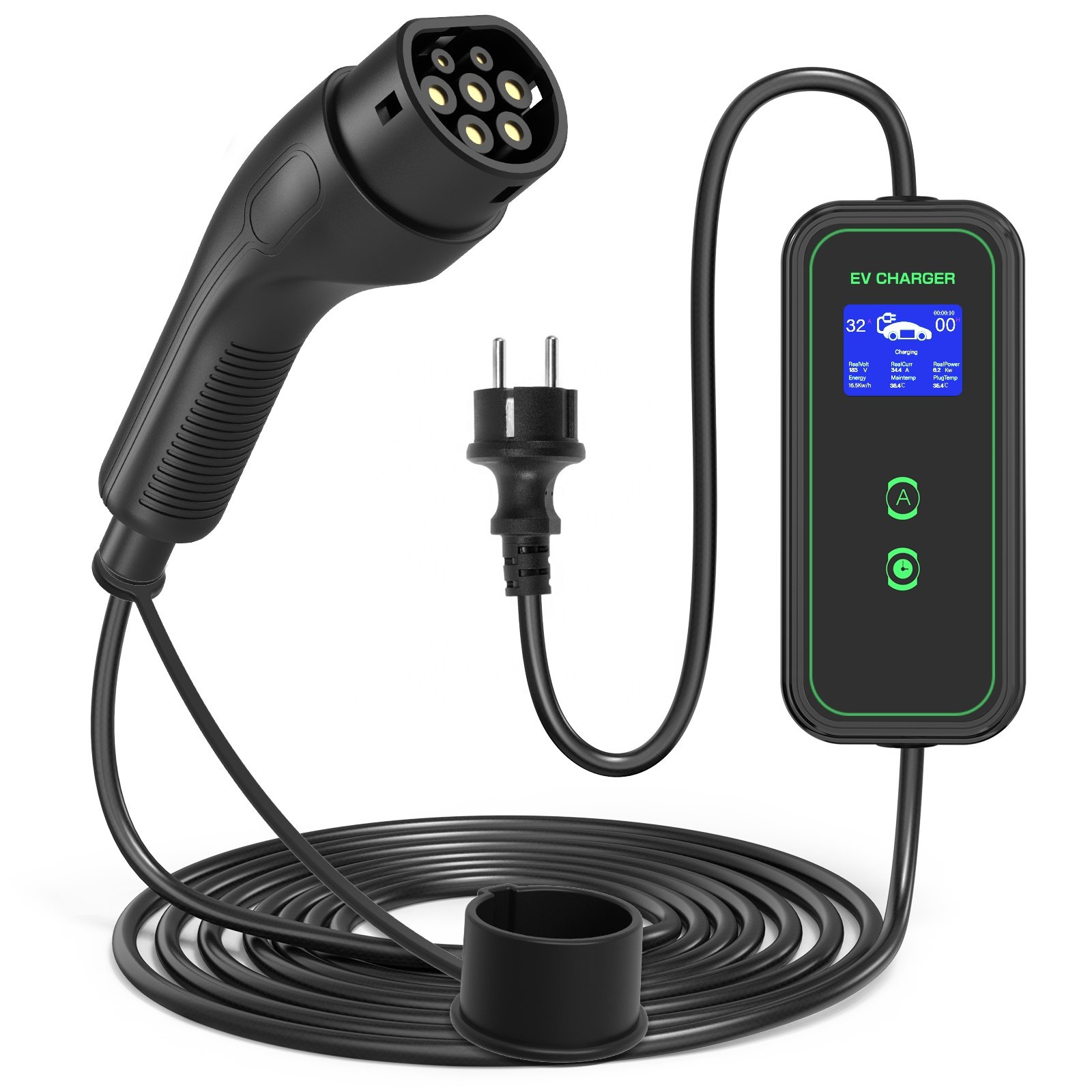 16A 3.5KW European standard plug Type2 Portable AC Charging Cable Electric car new energy vehicle Ev Charger