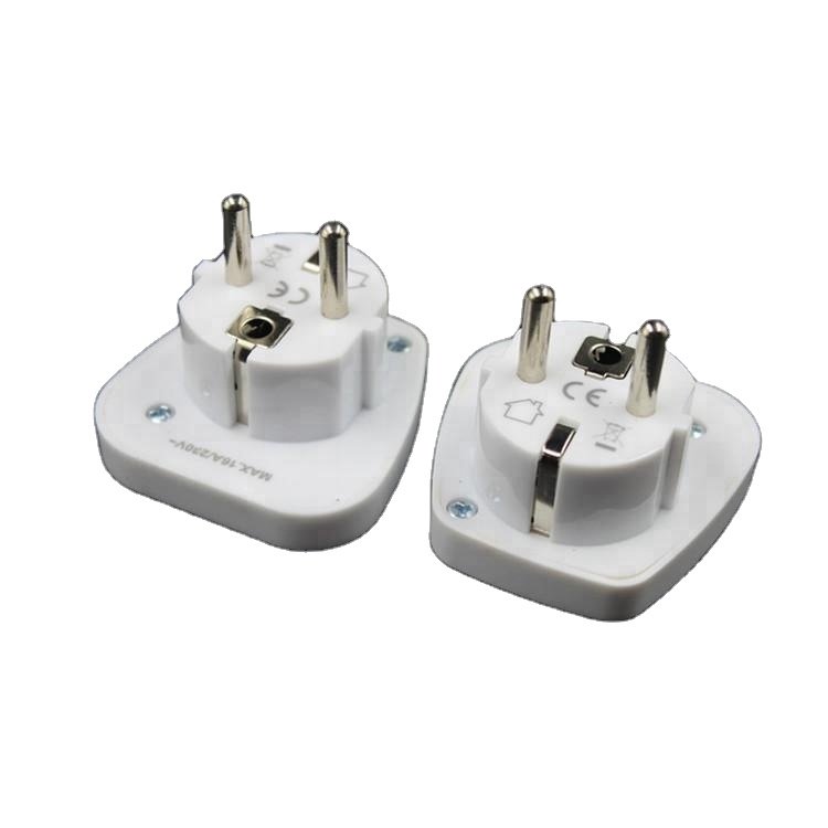 Shaver Adapter Plug EU 2 Pin to UK 3 Pin 1A Fused Travel Adaptor Socket for Electric Toothbrush Self Grounding