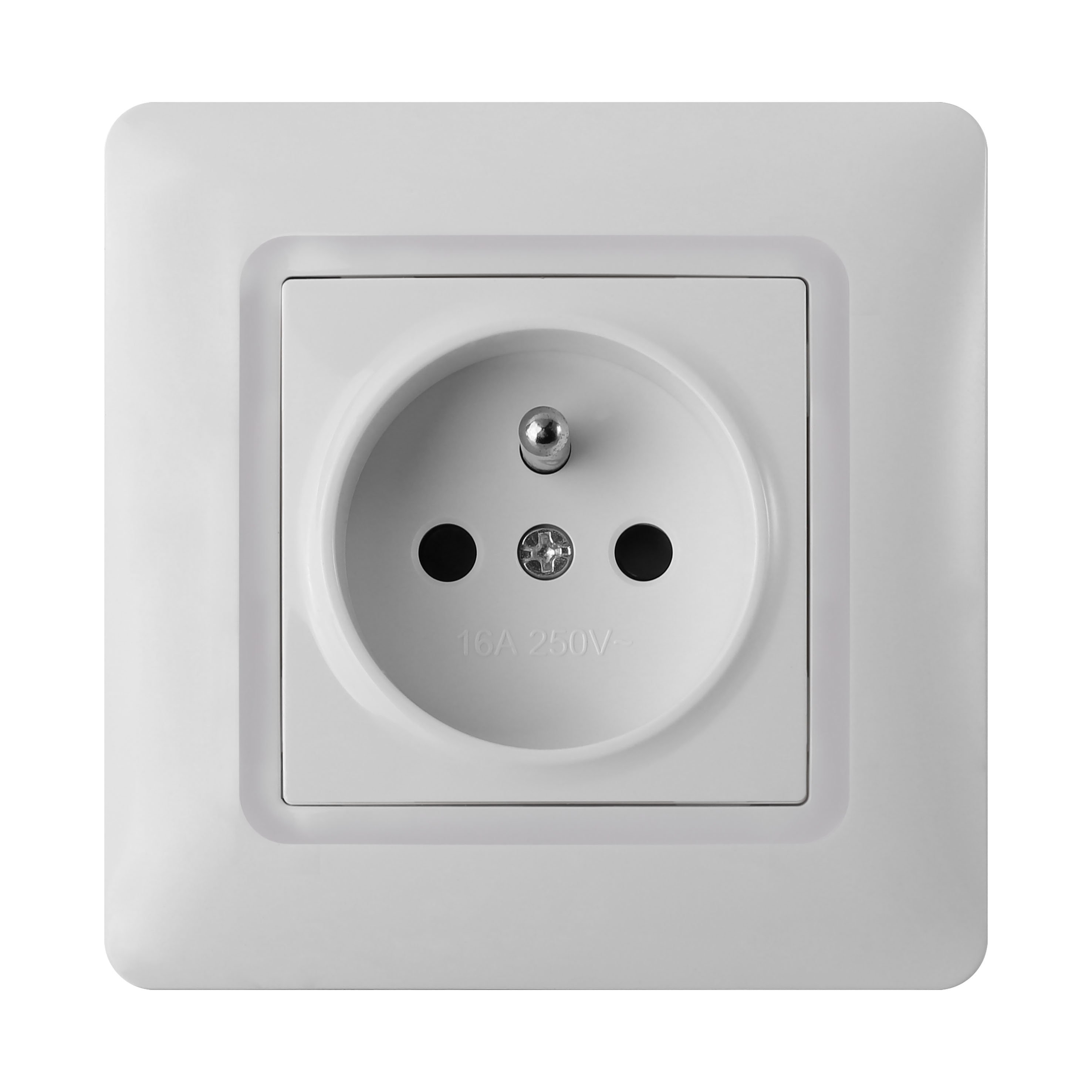 Single Schuko Socket Germany French Russia Electrical Switch Wall Socket EU Standard Plug Socket 16A 2P+T