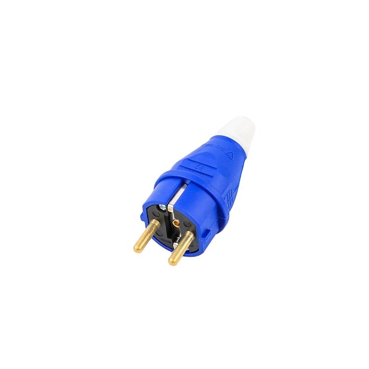 Type 012 Schuko electrical plug French ac plug 16A rewireable waterproof plug IP44