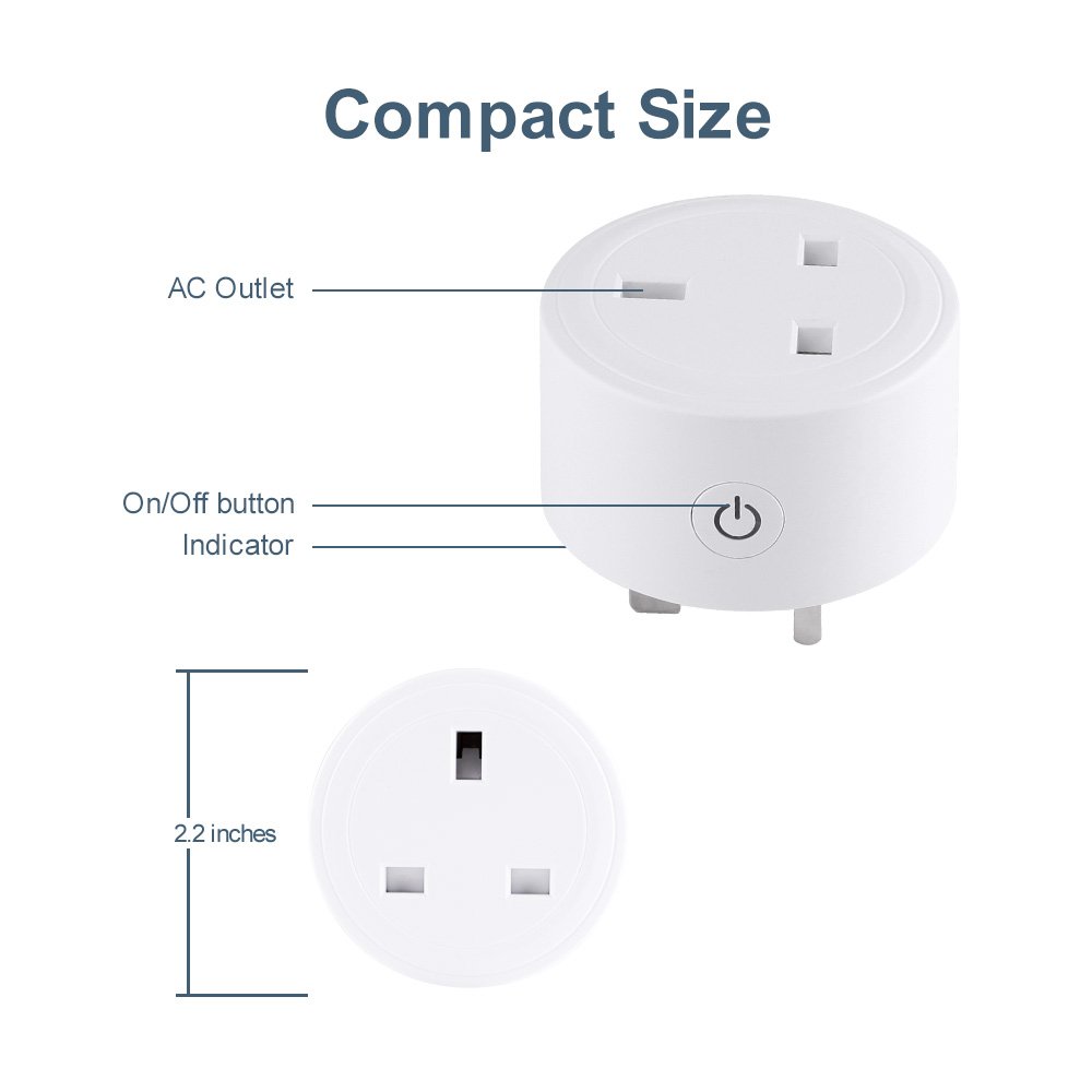UK WiFi Mini Smart switch Remote Control Socket Timer Function Home Appliances Alexa Google Home power plug