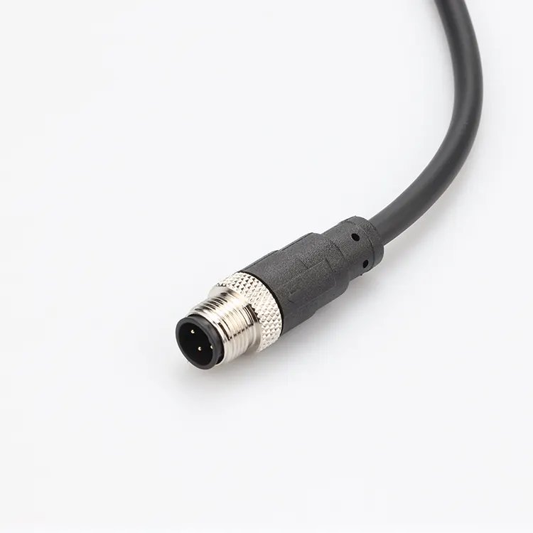 Good Price M12 waterproof aviation plug 3 4 5 6 8 pin straight male female connector M12 cable assembly