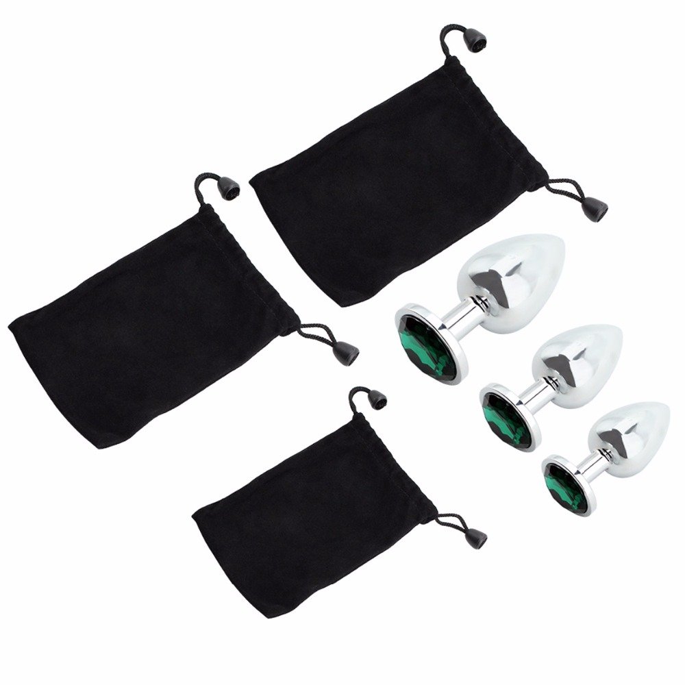 Extreme Ass Lock Exotic Anal Plugs Heart Metal Stainless Steel Ass Lock Butt Plug Size M