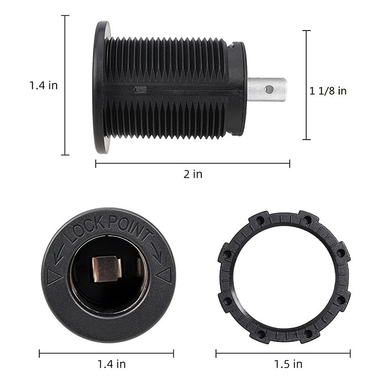 12V Power socket Plug Cigarette Lighter Socket for Car Marine Motorcycle ATV RV Power Outlet Socket